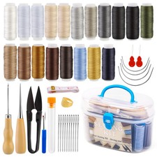 FTEVEN 43 Pieces Upholstery Repair Sewing Kit, Heavy Duty Kit with...