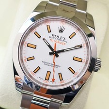 ROLEX Milgauss 116400 White Automatic Men's Used Watch #34831 2