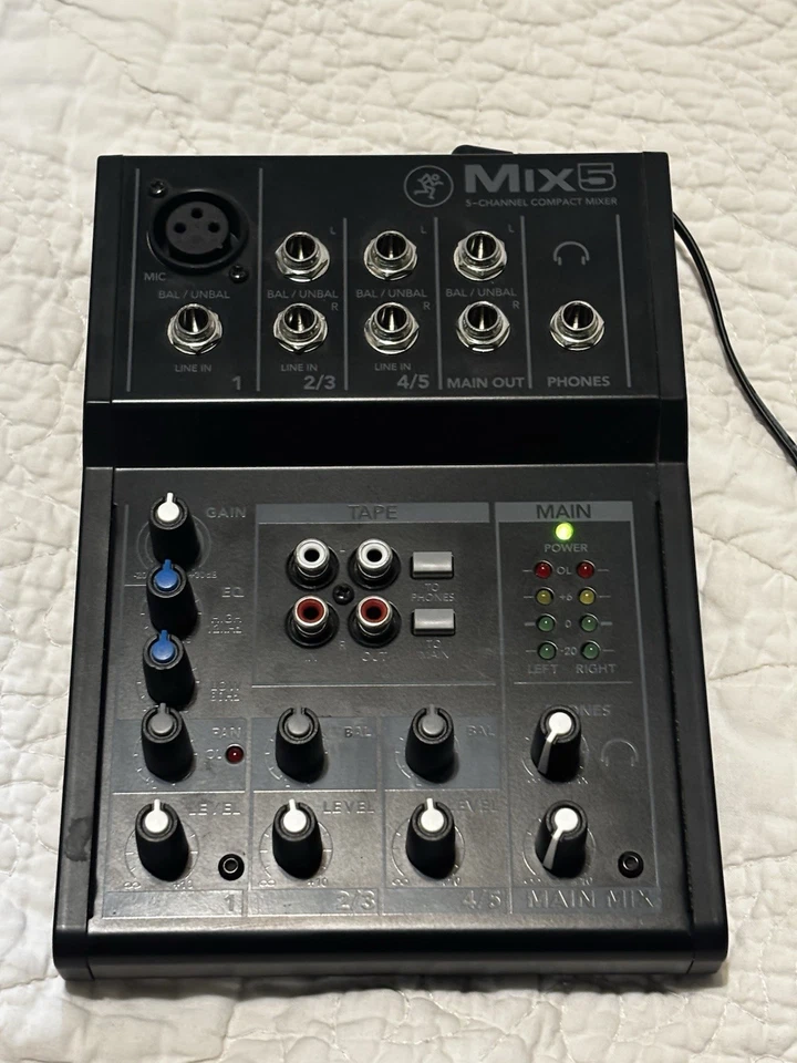 Mackie Mix5 5-Channel Compact Mixer – Desktop Audio Mixer w/ Power Adapter - Image 2 of 4
