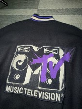 OG 1992 MTV Official Jacket, Leather Wool + Hood Size XL USA Made
