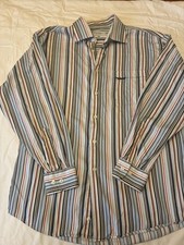 Alex Cannon Men's Large Multicolor Striped Long Sleeve Button Down Shirt