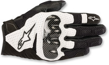 Alpinestars SMX-1 Air V2 Gloves Black White Large Leather Mesh 3570518-12-L