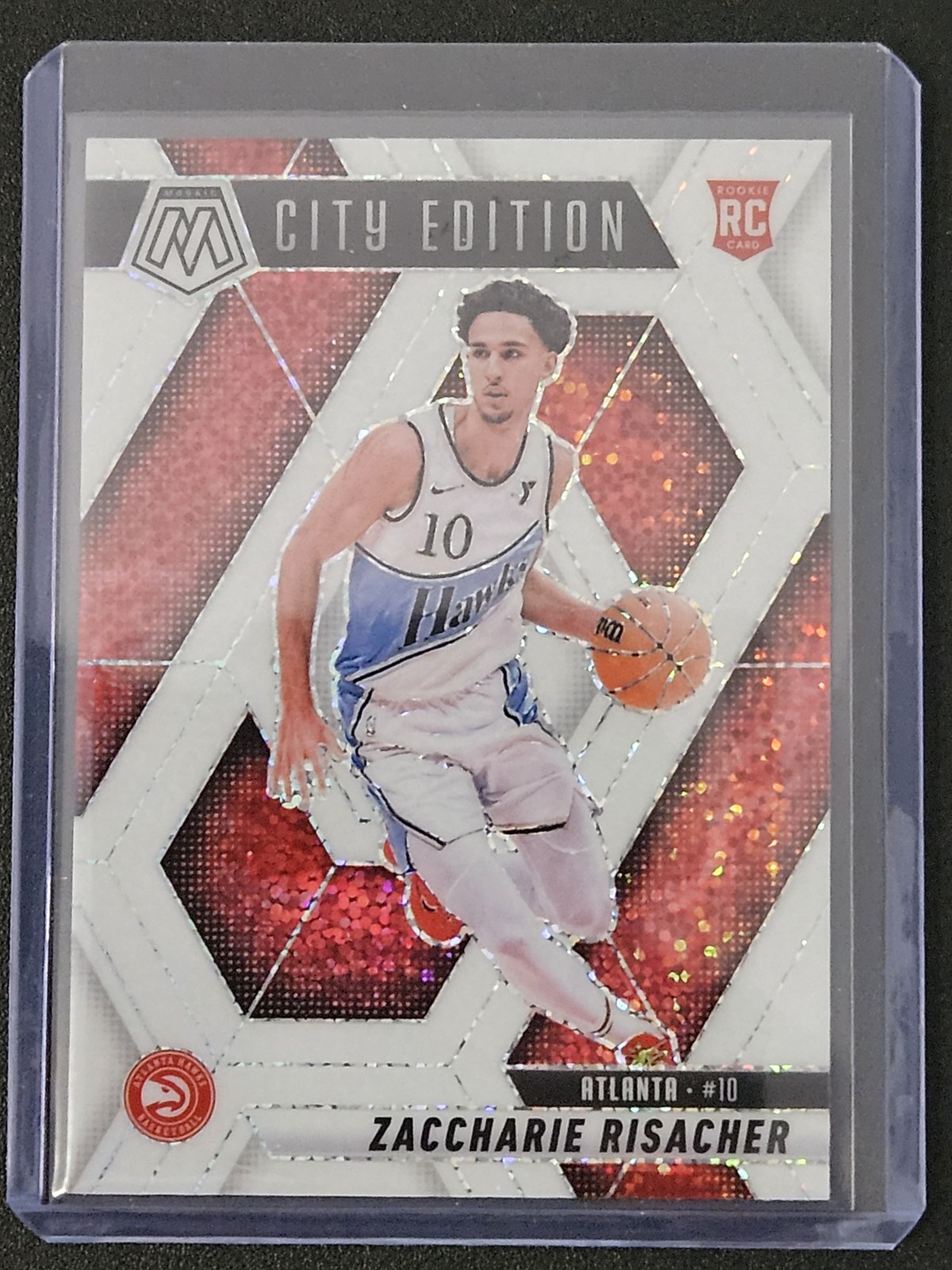 Zaccharie Risacher 2024-25 Panini Mosaic City Edition #274 White Sparkle