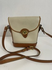 Dooney And Bourke Cavalry Spectator Taupe Pebbled Leather Crossbody Bag