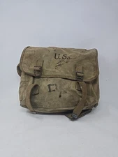 WWII US Army Field Musette Bag Canvas 1942 The Langdon Tent & Awning Co.