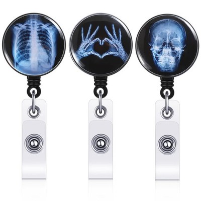 Tenare 3 Pieces Xray Badge Reel Retractable Radiology Tech Gifts Day As Shown 