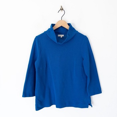 Hobbs Betsy osmanisches Top Größe L 16 18 royalblau Baumwollmischung UVP 59 £