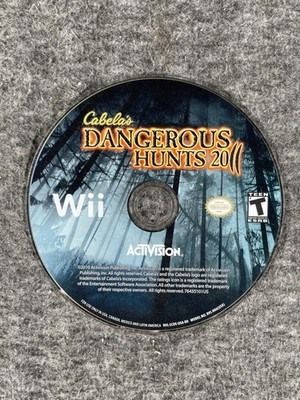 Cabela's Dangerous Hunts 2011 Nintendo Wii Video Game Disc Only Activision USA