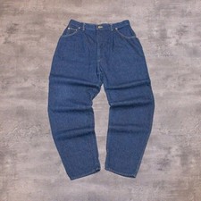 Vintage 1970's 70's Lee Talon 42 Darkwash One Wash Baggy Denim Jean's Pant's