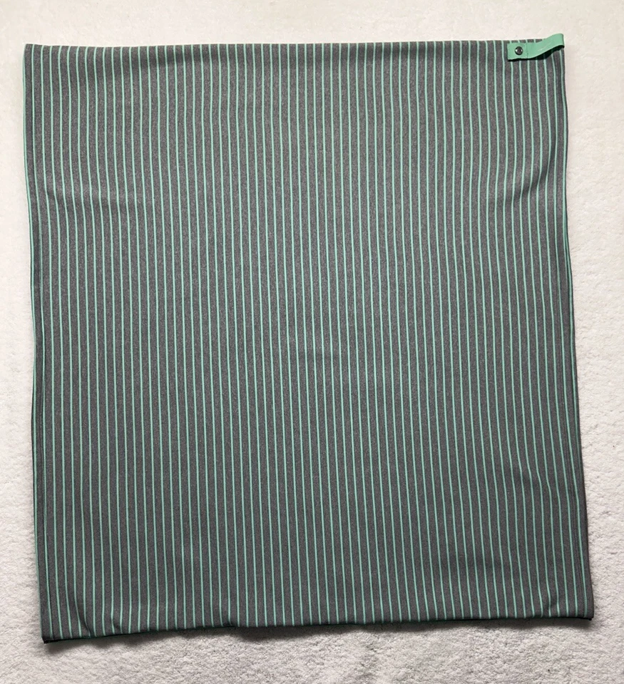 Bufanda a rayas Lululemon verde azulado Vinyasa para mujer (T6) Foto 3 de 4