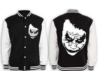 Joker Face Collegejacke Heath Ledger Joker why so serious Ha HA HA