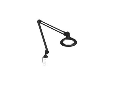Luxo KFM LED Magnifier, 45'' Arm, 3-D Lens & Edge Clamp, Black - KFL026023