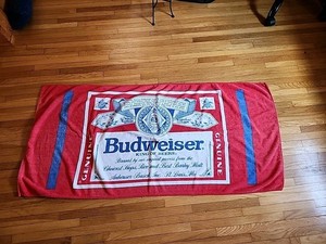 Vintage Budweiser Beach Towel 54x26