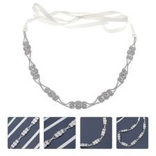 1Pc Elegant Rhinestones Belt Retro Wedding Ribbon Belt Sash Dress Accessory