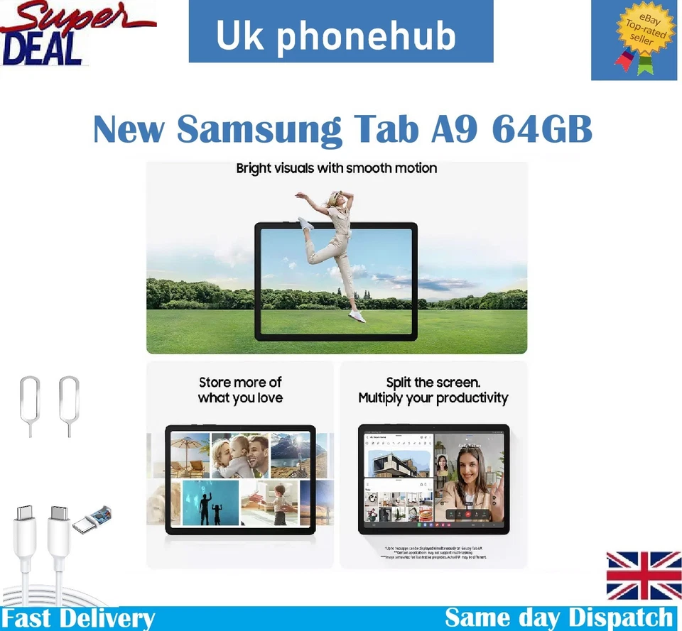 New Samsung Galaxy Tab A9 64GB WiFi + 4G LTE 8.7" SM-X115 Brand New Sealed - Image 4 of 4