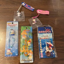Hello Kitty Straps, Set of 5, Fukuoka Oita, Nagasaki, Yamaguchi, Mr. Flower Limi