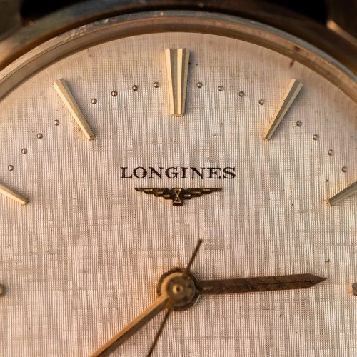 Vintage Longines Grand Prize 14K Solid Gold Automatic Watch Cal 340 Box & Papers image 12