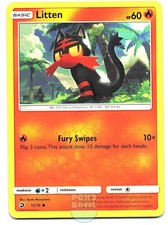 Litten 12/70 Common 2018 Pokemon Dragon Majesty Ryota Murayama NM