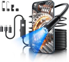 Endoscope Camera with Light, 1920P HD Bore Scope Borescope with 8 Lights