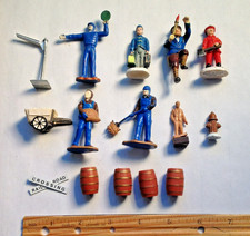 Lot Of Vintage Remco Other Construction Worker Figures Train Display Dept 56