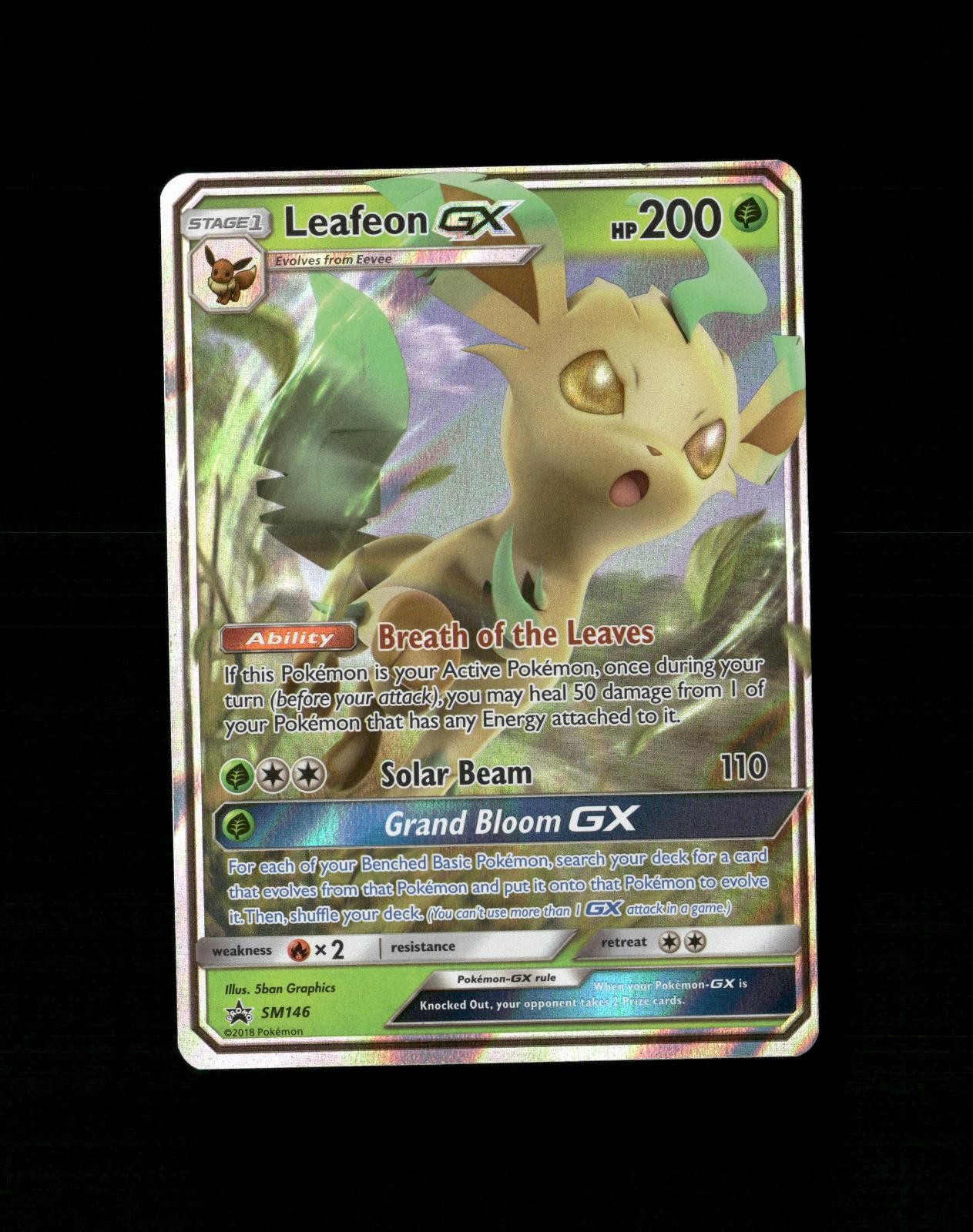 Leafeon GX - SM146 Holo Promo Sun & Moon Promo Pokemon Near Mint D-5