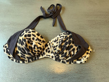 animal print underwire BODY GLOVE swimsuit bikini top size  medium