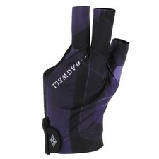 3 Finger Pool Glove Left Hand, Billiard Gloves, Black Purple