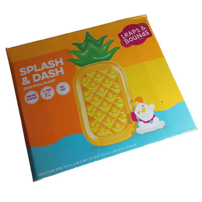 Leaps & Bounds Splash & Dash Dog Pool Float Pineapple Puncture Resistant BPA FRE