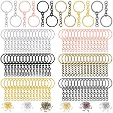 360 pcs key rings for crafts keychain making kit including 90 open jum