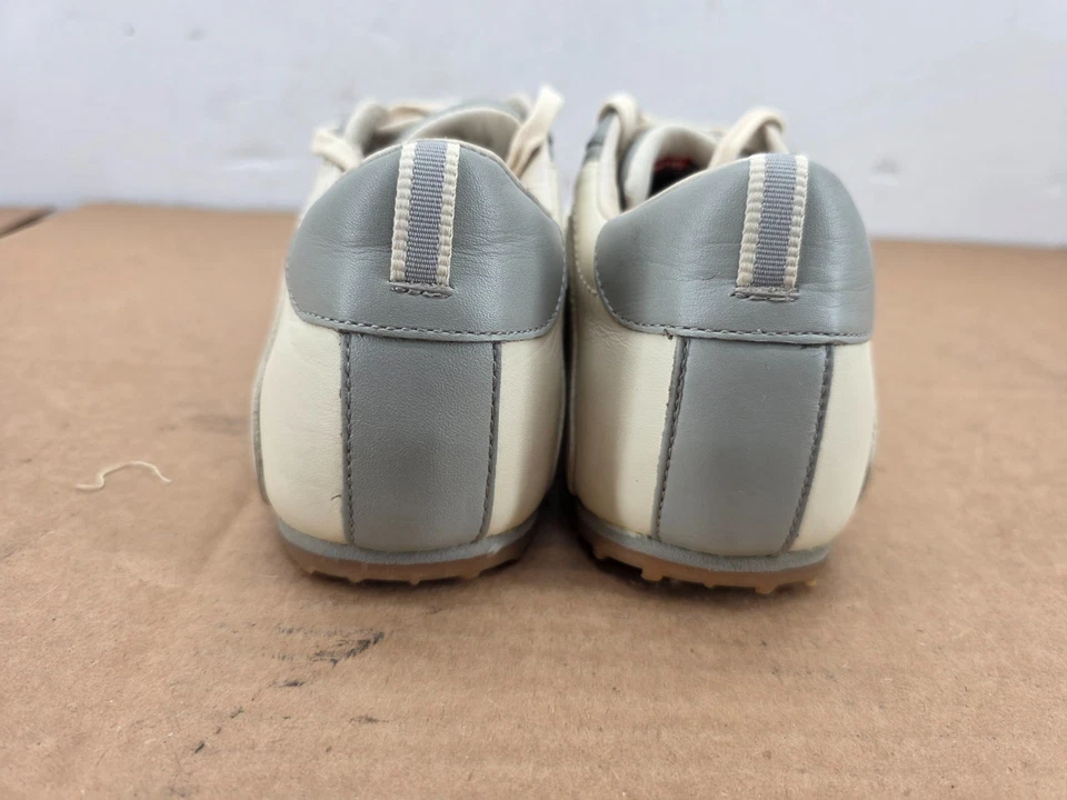 Vintage Diesel Savah Shoes Womens Tan Gray Leather Sneakers Retro Y2K Size 7.5 - Image 3 of 4