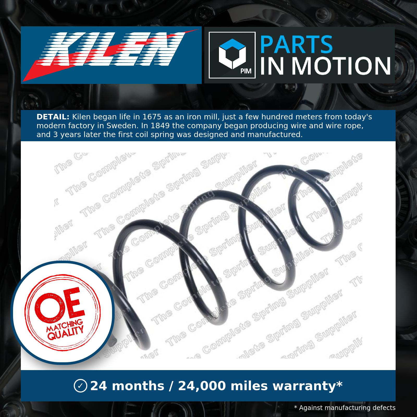 Kilen 21147 Front Axle Coil Spring For Vauxhall Grandland X Peugeot 3008 SUV - Image 6
