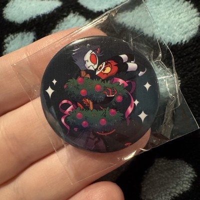 Helluva Boss Stolas Blitz Sinsmas Christmas Button Hot Topic Blind Mystery Pin
