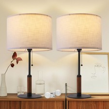 21" Set of 2 Modern Table Lamp Bedside Lamps for Bedroom Living Room Nightsta...
