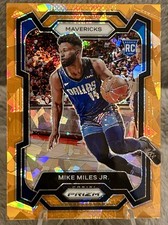 2023-24 Prizm Basketball Orange Cracked Ice Mike Miles Jr. #295 Mavericks RC