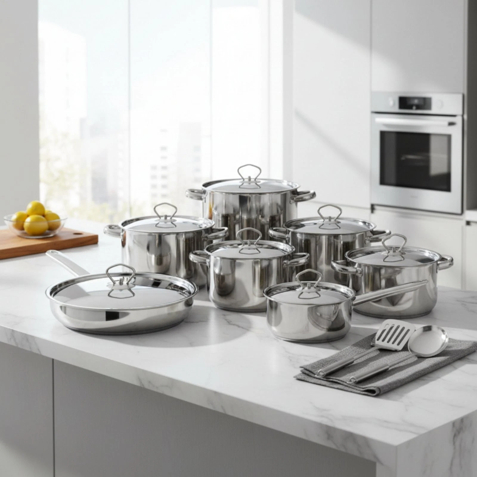 15 Pieces 15 Piece Stainless Steel Cookware Set Includes Lids Kitchenware
Opens in a new window or t