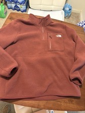 North Face Quarter-Zip Fleece Pull-Over Maroon Size XL