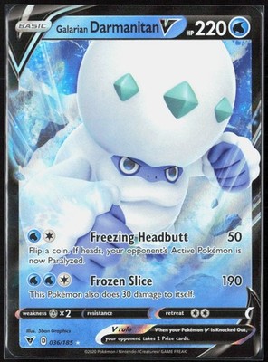 Galarian Darmanitan V - #036/185 SWSH04: Vivid Voltage Holofoil NM