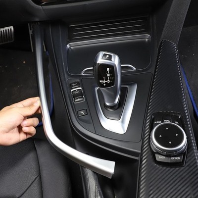 Silver ABS Gear Shift Side L Strip Trim For BMW 3 4 Series F30 F34 3GT 2013-2019