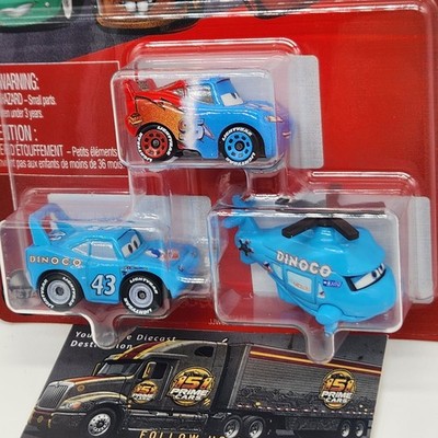 Disney Pixar Cars Mini Racers Team Dinoco. Transforming McQueen