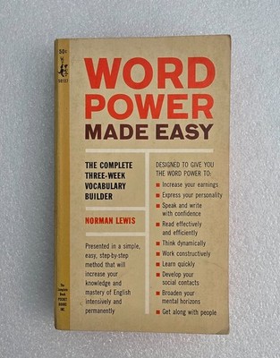 Word Power Made Easy Norman Lewis Pocket Cardinal 1965 Paperback Vocabulary