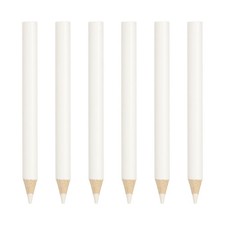 6 Pcs Wooden Colored Pencils Short Oil Based Colored Pencils, White