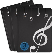 Sheet Music Folders Binder 3 Pack Bulk Music Choral Storage Holder