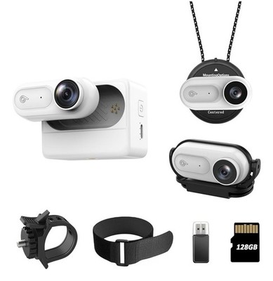 Mini Body Camera Action Cam with Auido & Video Recording -128G IPX7 Waterproof