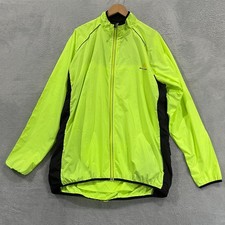 Wosawe Men's 3XL High Visibility Cycling Wind Jacket Long Sleeve