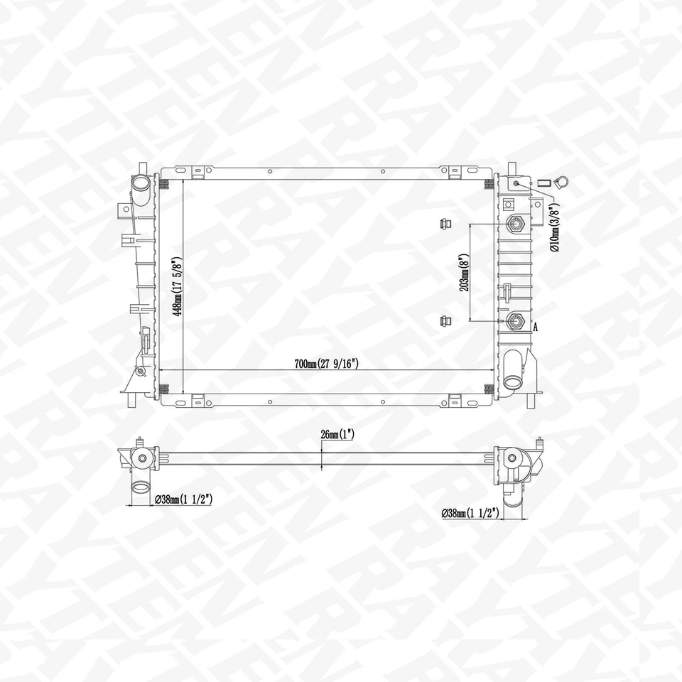 Radiator for 1995-97 Ford Crown Victoria Lincoln Town Car Mercury Grand Marquis - Image 4 of 4