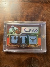 2009 Topps Triple Threads Earl Campbell #92 Game Used Patch Auto /25 Texas