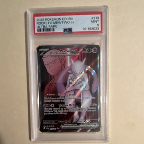 Team Rocket's Mewtwo ex 213/182 Sv10: Destined Rivals Holo Ultra Rare PSA 9