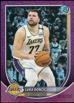 2025 Topps Bowman Chrome LUKA DONCIC #BCV-123 Lakers FUCHSIA MOJO Refractor /299