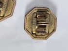 Antique Cufflinks - Octagon w Etched Design - Marked 1883 Pat Sep — photo 4