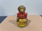 Vintage Lithograph J. CHEIN Tin Monkey Bank Selling as is for Parts